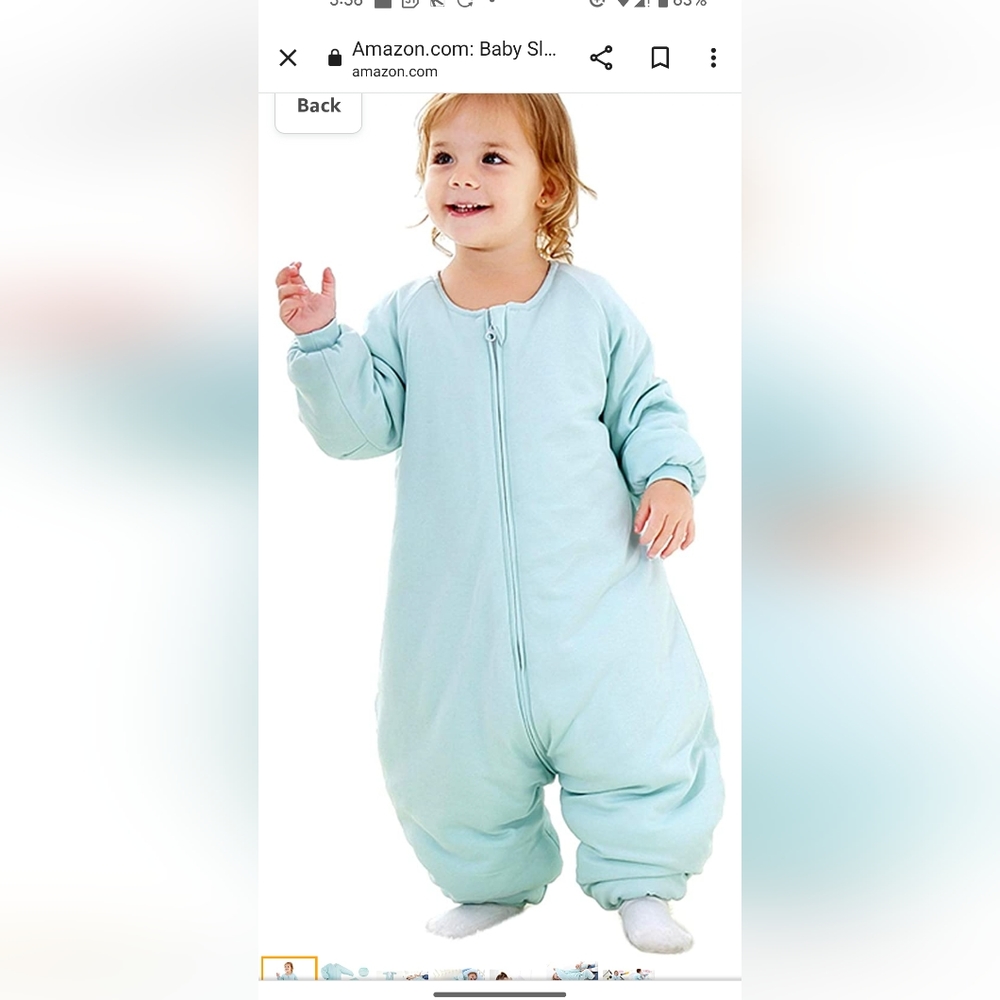 Warm winter sleep sack with attachable footies, 18-36 months